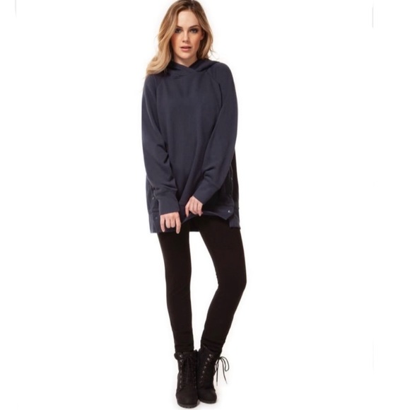 Dex Button Detail Hoodie - Picture 1 of 3